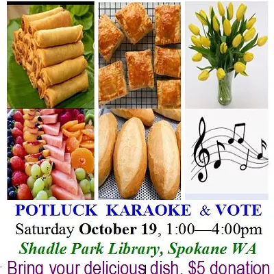 Image: Potluck, Karaoke and Vote