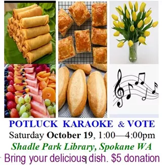 Image: Potluck, Karaoke and Vote