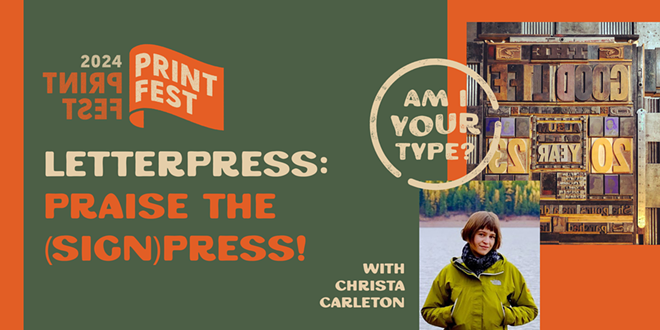 Learn letterpress on a sign press.