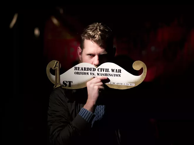 Prominent Spokane mustache takes first place at Portland competition