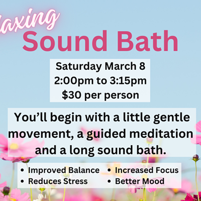 Image: Relaxing Sound Bath with Crystal Bowls