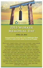 Remembering workers killed on the job in 2012