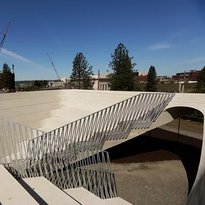 Image: Renowned architect Meejin Yoon's interactive sculpture Stepwell is unveiled at Riverfront Park