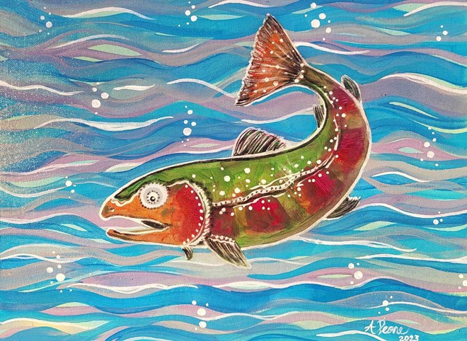 Sacred Salmon Painting