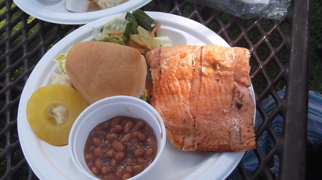 Salmon Barbecue Picnic Dinner