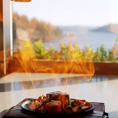 Image: Seven stories above Lake Coeur d'Alene, Beverly's continues its top-notch hospitality in a recently updated, &#10;casual fine dining environment