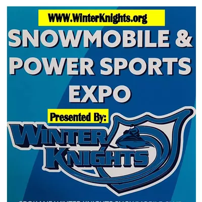 Image: Snowmobile & Power Sports Expo Flyer with QR code