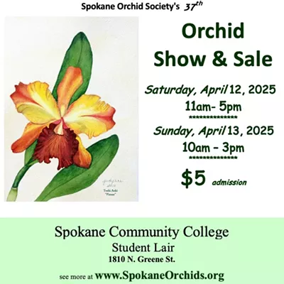 Image: A flyer for the 2025 Spokane Orchid Society's 37th Annual Show and Sale