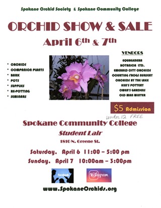 Spokane Orchid Society & Spokane Community College Orchid Show and Sale