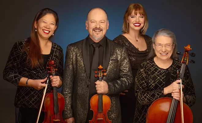 The Spokane String Quartet is Jeannette Wee-Yang, viola; Mateusz Wolski and Amanda Howard Phillips, violins; and Helen Byrne, cello.