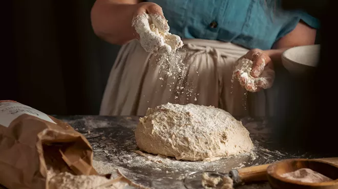 Image: Stacie Kearney's sourdough starter traveled the Oregon Trail 176 years ago,&#10; but each loaf begins and ends differently