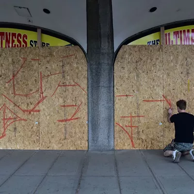Image: Temporary murals replace shattered windows across Spokane in the wake of the city's Black Lives Matter protests