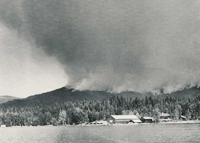 Sundance Fire taken from the lake looking at Coolin.