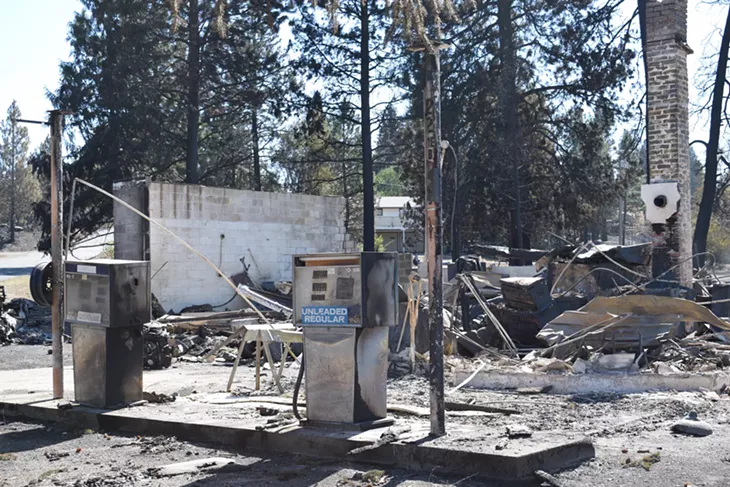 Image: The aftermath of a wildfire that destroyed Malden