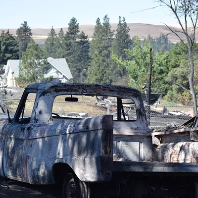 Image: The aftermath of a wildfire that destroyed Malden