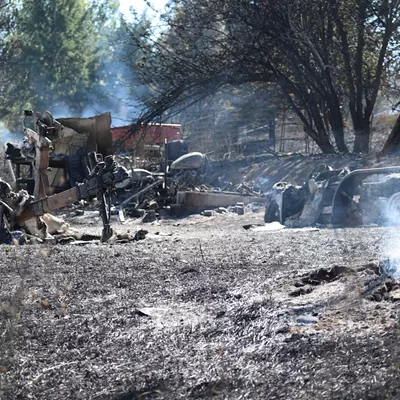 Image: The aftermath of a wildfire that destroyed Malden