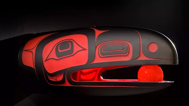 Image: The MAC’s new touring exhibition by Seattle glass artist Preston Singletary recounts how Raven brought light to the world