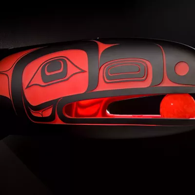 Image: The MAC’s new touring exhibition by Seattle glass artist Preston Singletary recounts how Raven brought light to the world