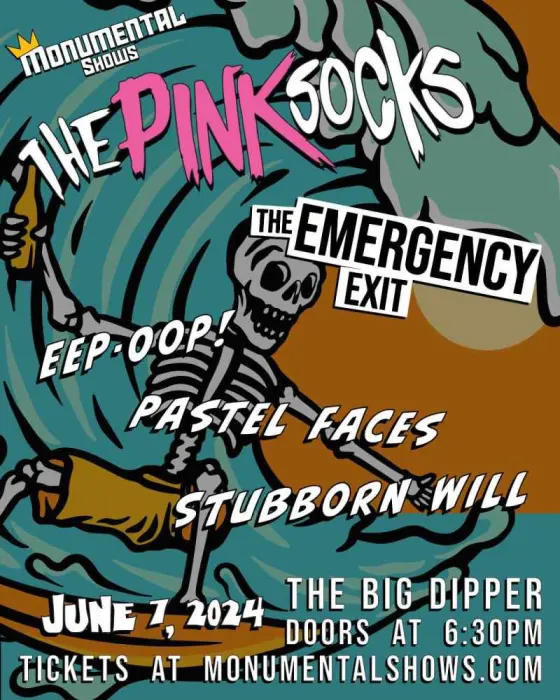 Image: The Pink Socks, The Emergency Exit, Eep-Oop!, Pastel Faces, Stubborn Will