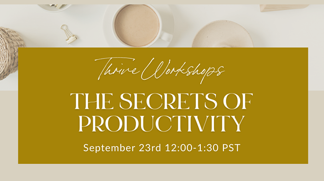 The Secrets of Productivity