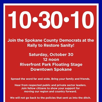 TOMORROW: Spokane's smaller, more partisan, Rally to Restore Sanity