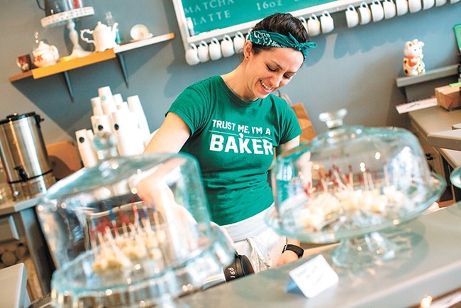 Lydia Cowles' South Hill bakery offers the typical lineup of baked goods, but her specialty is fresh-baked coffeecake.