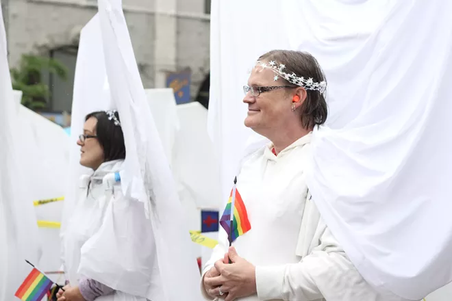 Rainy, but not gloomy, Spokane Pride Parade draws a crowd in spite of the weather