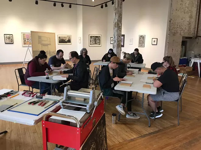 Printmaking workshops follow Spokane Print Fest