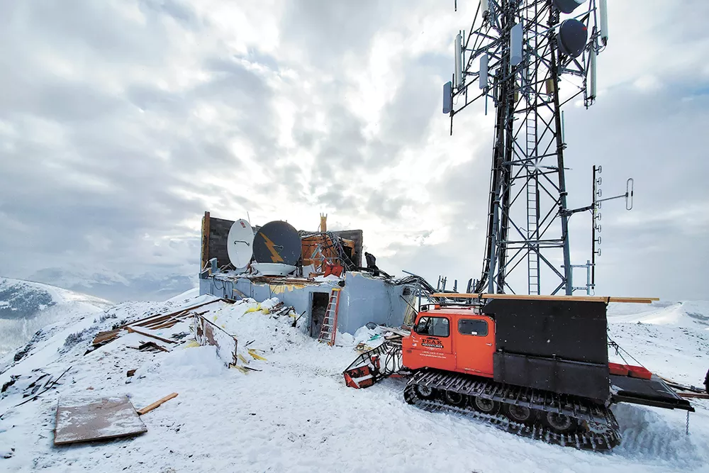 Steve Matthews had taken his snowboard and snowcat to rare places