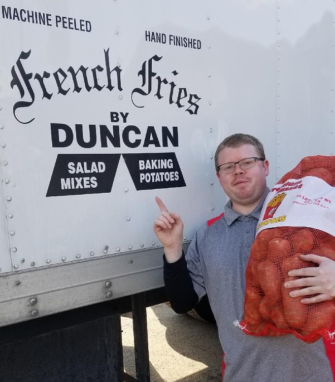 The COVID-19 shutdown killed 70 percent of Casey Duncan's potato business - but then he got an idea...