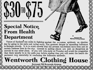 The Great Ad-Demic: How Spokane's businesses advertised in newspapers during the 1918 pandemic (4)