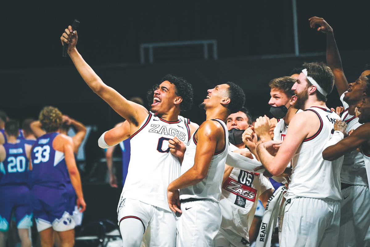 With six more wins, Gonzaga would become the first undefeated NCAA basketball champions in 45 years