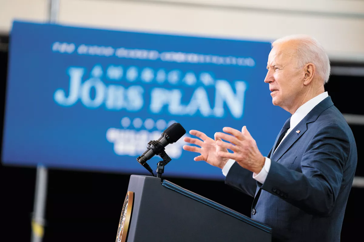 Joe Biden is not the first president to pursue an ambitious infrastructure program in the midst of an emergency