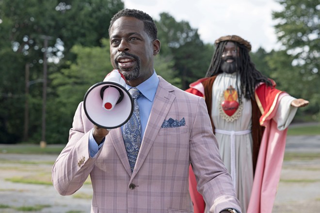 Regina Hall and Sterling K. Brown skewer religious hypocrisy in Honk for Jesus. Save Your Soul.