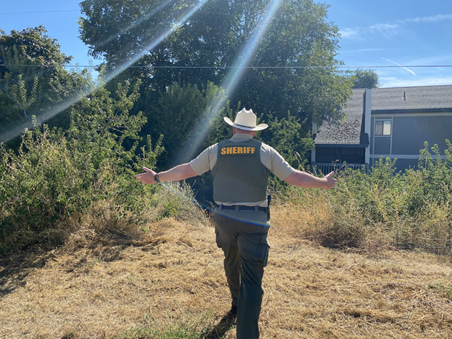 Sheriff Ozzie walks nonexistent homeless camp while talking Camp Hope, dirty politics (2)