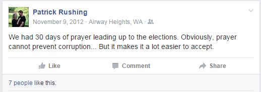 75+ more questionable posts by Airway Heights Mayor Patrick Rushing