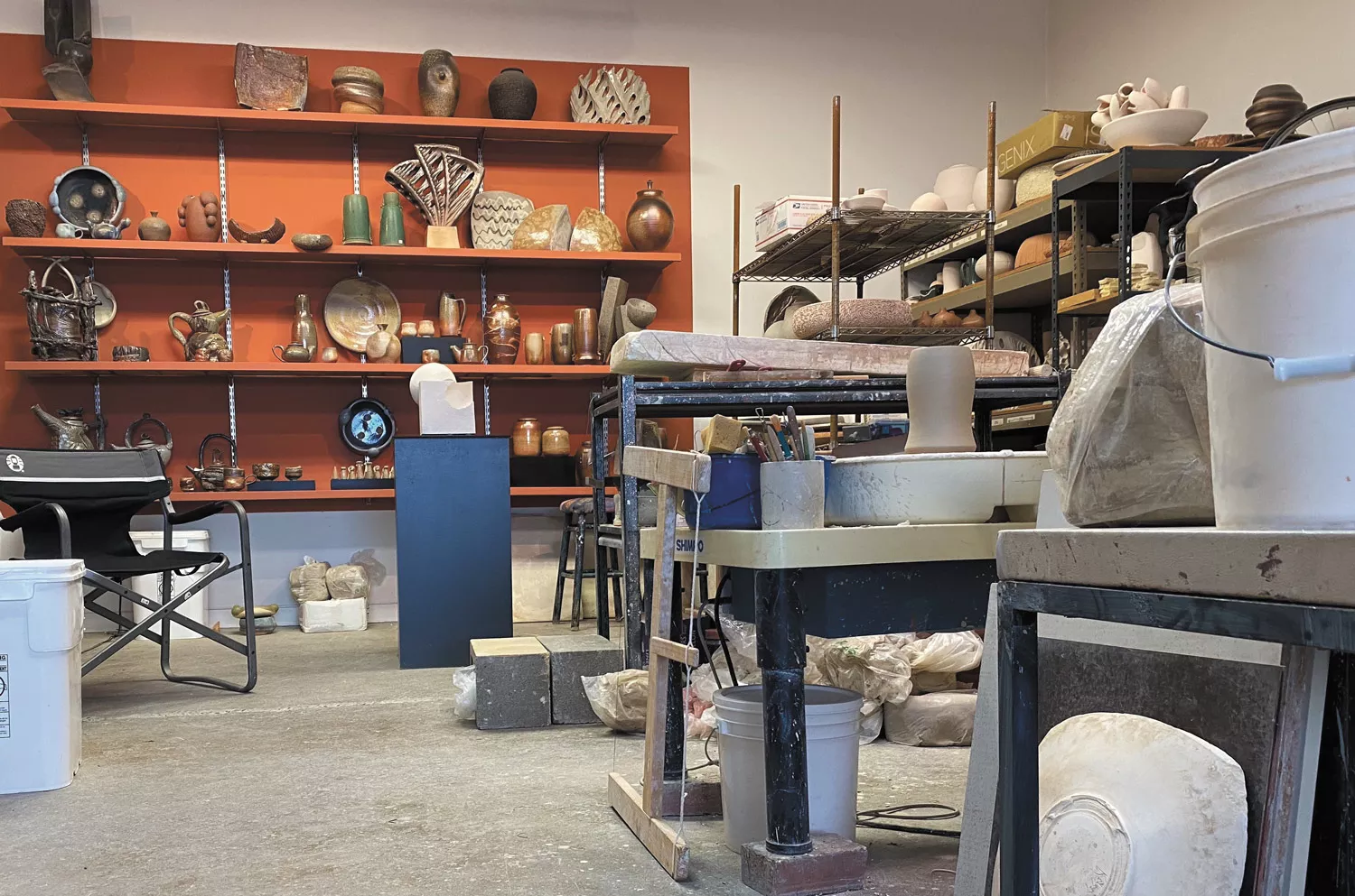 Chris Kelsey creates functional and sculptural artworks out of clay at Spokane's Trackside Studio