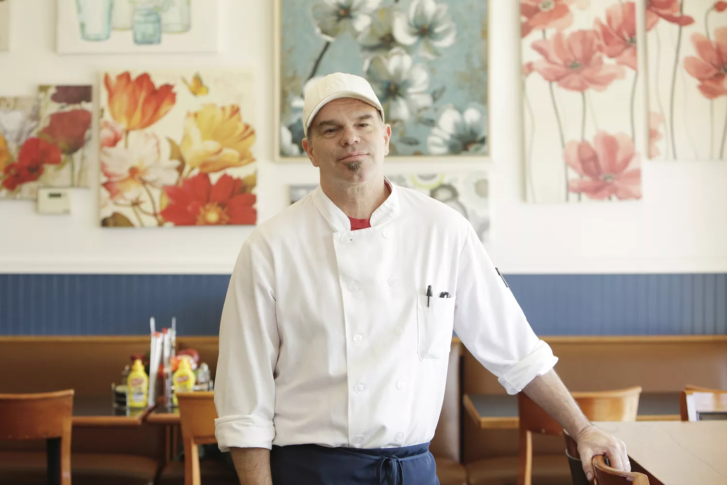 Henry Nowak's right at home in the kitchen at Cole's Bakery & Cafe - and onstage behind his drum set