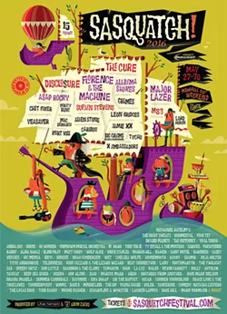 The Sasquatch! 2016 lineup is shakin’ it out