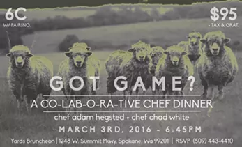 Several one-time, local chef dinners are coming up — make reservations soon