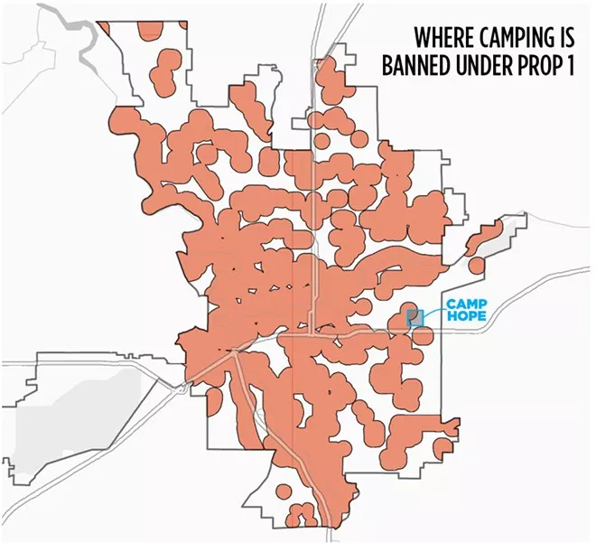 Spokane voters approve camping ban; countywide tax measure fails for new jail