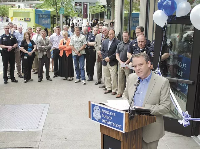 Last April, police chief told city the plan was to keep police stationed near STA plaza