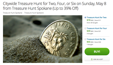Local entrepreneur organizes "Treasure Hunt Spokane" scavenger hunt race