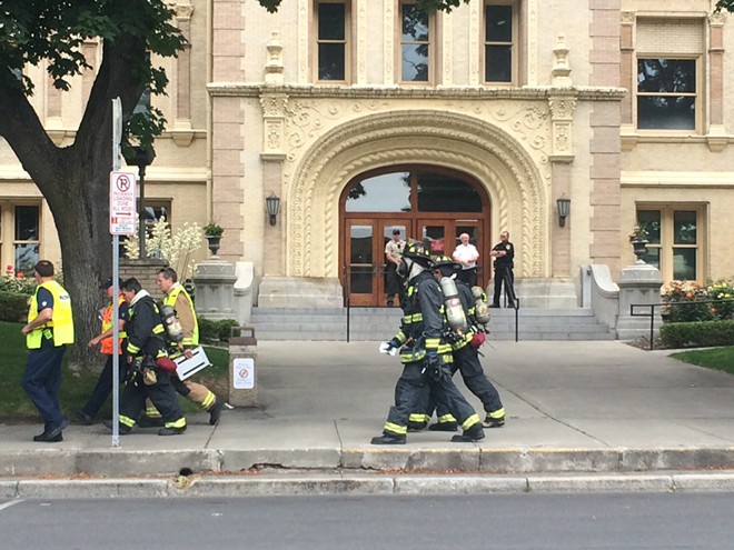 Spokane County Courthouse evacuated because of haz-mat package