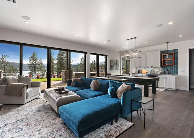 Watercolor hues and thoughtful design elements unite to create a welcoming home on Lake Coeur d'Alene