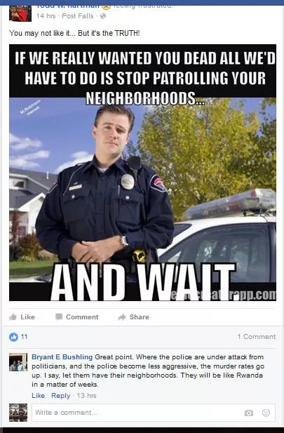 A Kootenai prosecutor suggests police should give up on minority neighborhoods