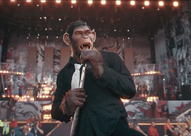 Better Man transforms Robbie Williams into a CGI chimp, but follows the same old musical biopic motions