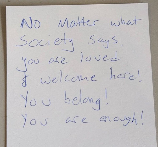 Read notes local churchgoers wrote after Trump's election to show love to local refugees