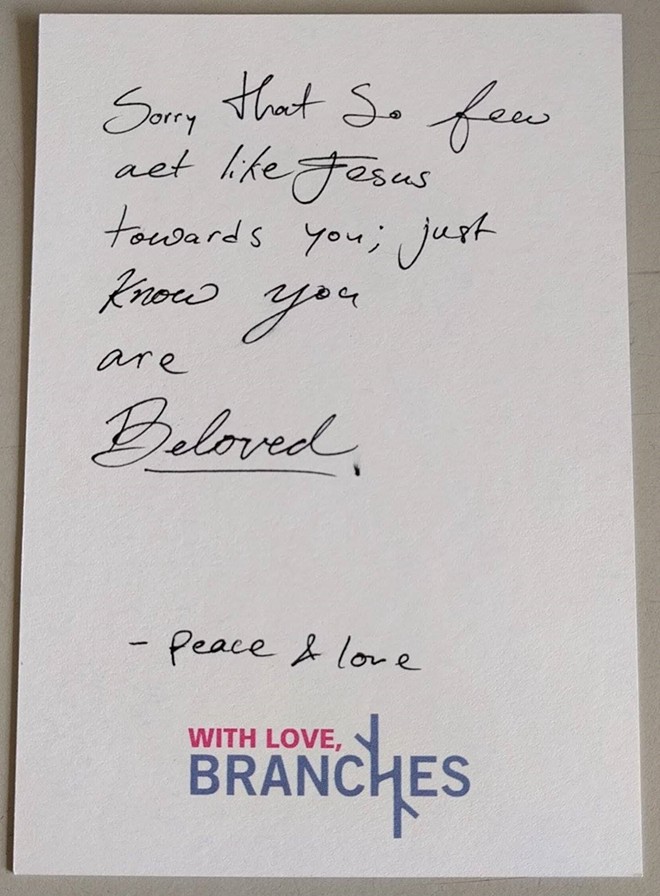 Read notes local churchgoers wrote after Trump's election to show love to local refugees