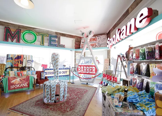 Chris Bovey's relocated store is giving more space to his prints and collection of neon signage